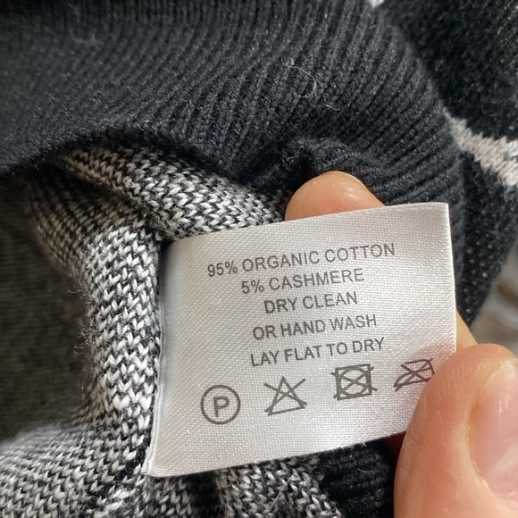 Anthropologie black and white paned sweater - Picture 7 of 8